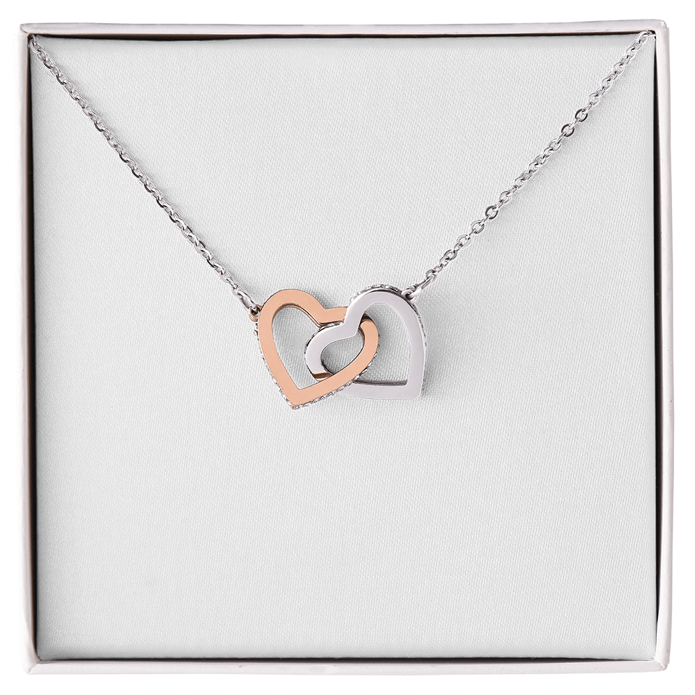 To My Mom — Interlocking Hearts Necklace