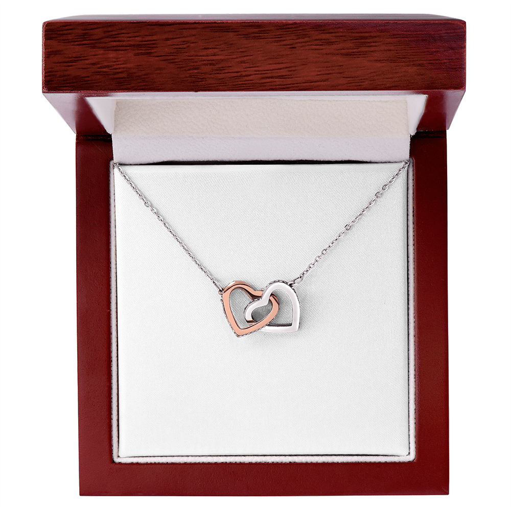 To My Mom — Interlocking Hearts Necklace