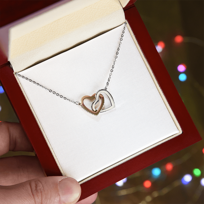 To My Mom — Interlocking Hearts Necklace